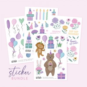Birthday Sticker Bundles - Design by Willwa
