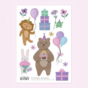 Birthday Animals Stickers - Design by Willwa