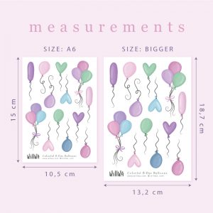 Colorful B-day Balloons Stickers - Design by Willwa