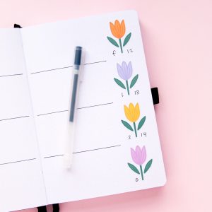 Colorful Spring Tulips Stickers - Design by Willwa