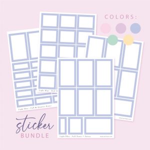 Spring colored Boxes Sticker Bundles - Design by Willwa