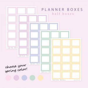 Spring colored Box Stickers - Design by Willwa