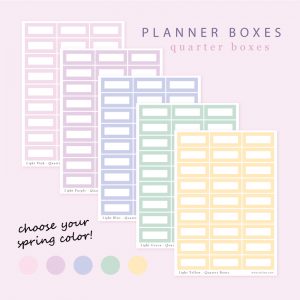 Spring colored Box Stickers - Design by Willwa
