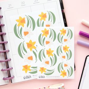 Beautiful Daffodils Stickers - Design by Willwa