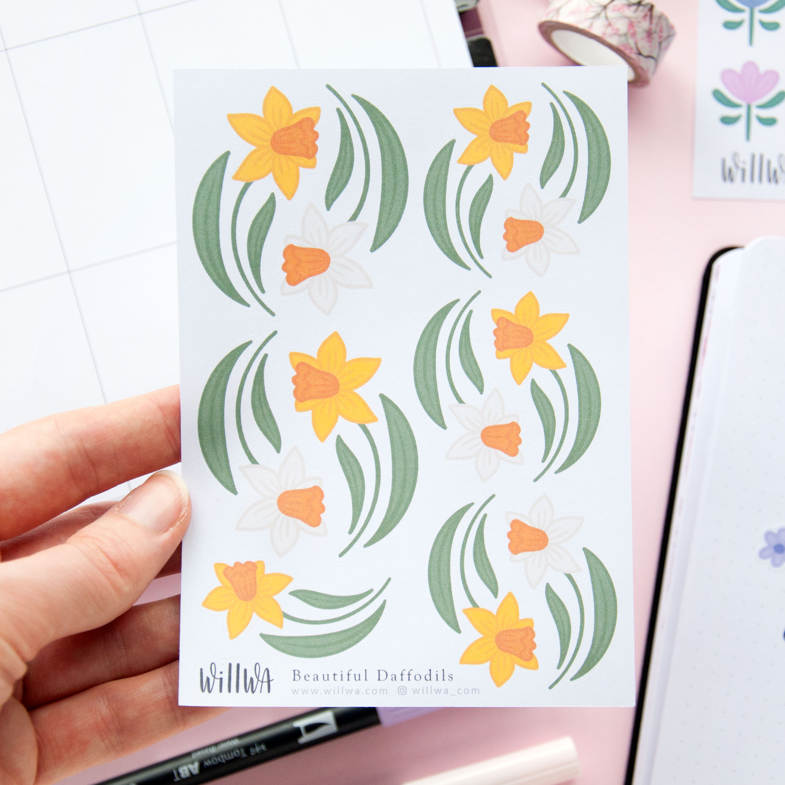 April Flowers Sticker Bundle - Design by Willwa