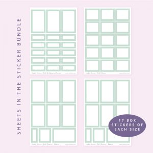 Spring colored Boxes Sticker Bundles - Design by Willwa