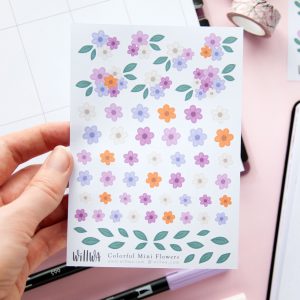 Colorful Mini Flowers Stickers - Design by Willwa