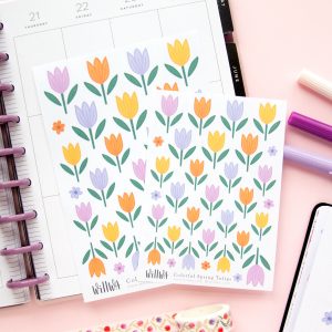 Colorful Spring Tulips Stickers - Design by Willwa