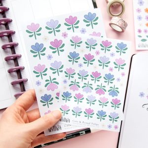 Small Colorful Tulips Stickers - Design by Willwa