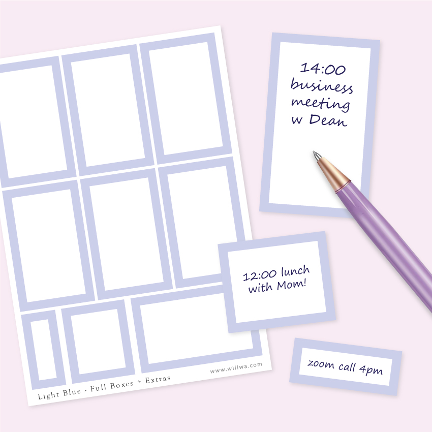 Spring colored Boxes Sticker Bundles - Design by Willwa