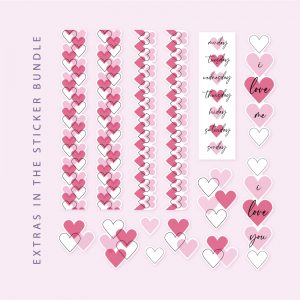 Love Hearts Sticker Bundle - Design by Willwa