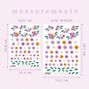 Colorful Mini Flowers Stickers - Design by Willwa