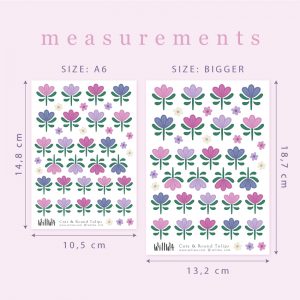 Small Colorful Tulips Stickers - Design by Willwa