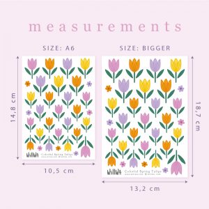 Colorful Spring Tulips Stickers - Design by Willwa