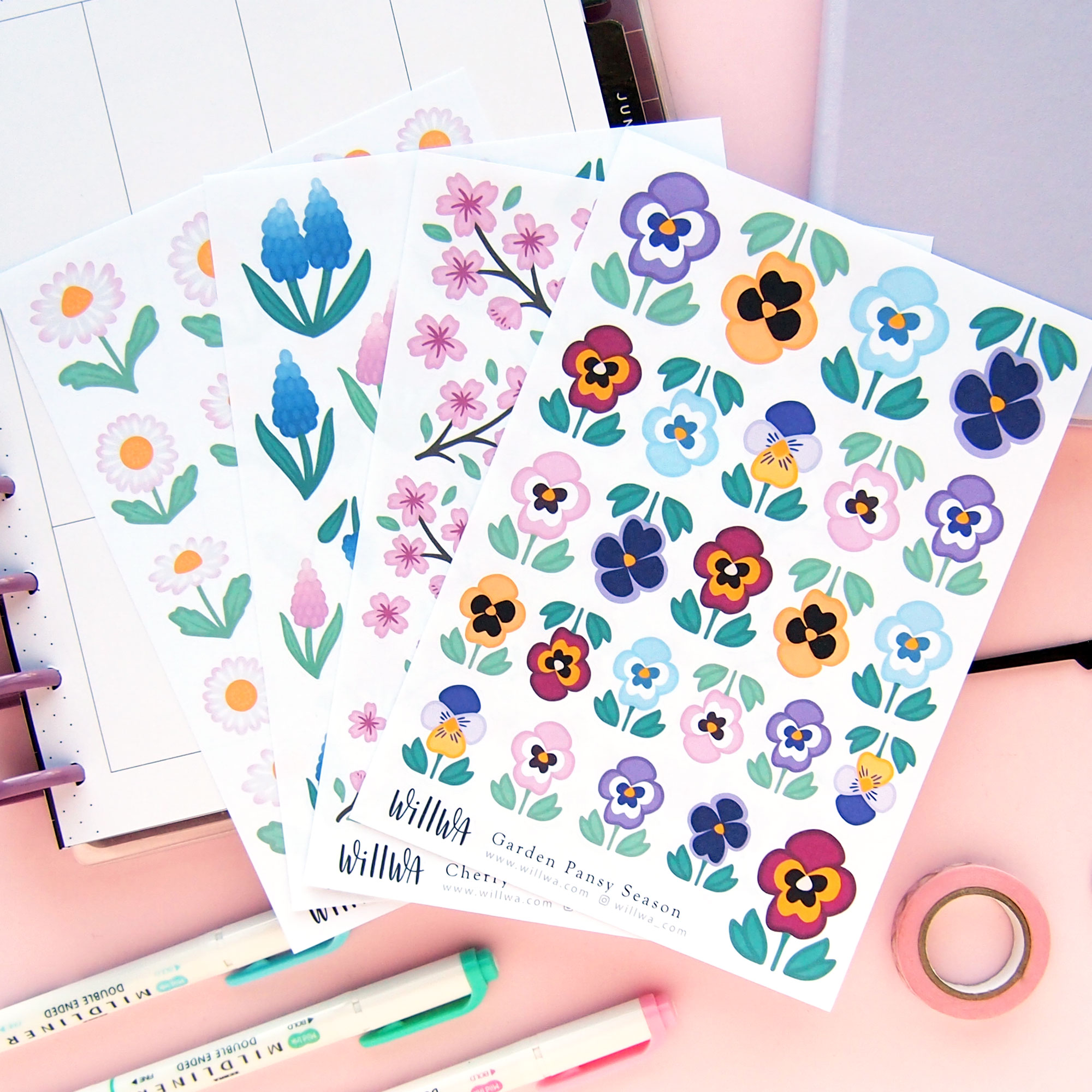 May Flowers Sticker Bundle - Design by Willwa