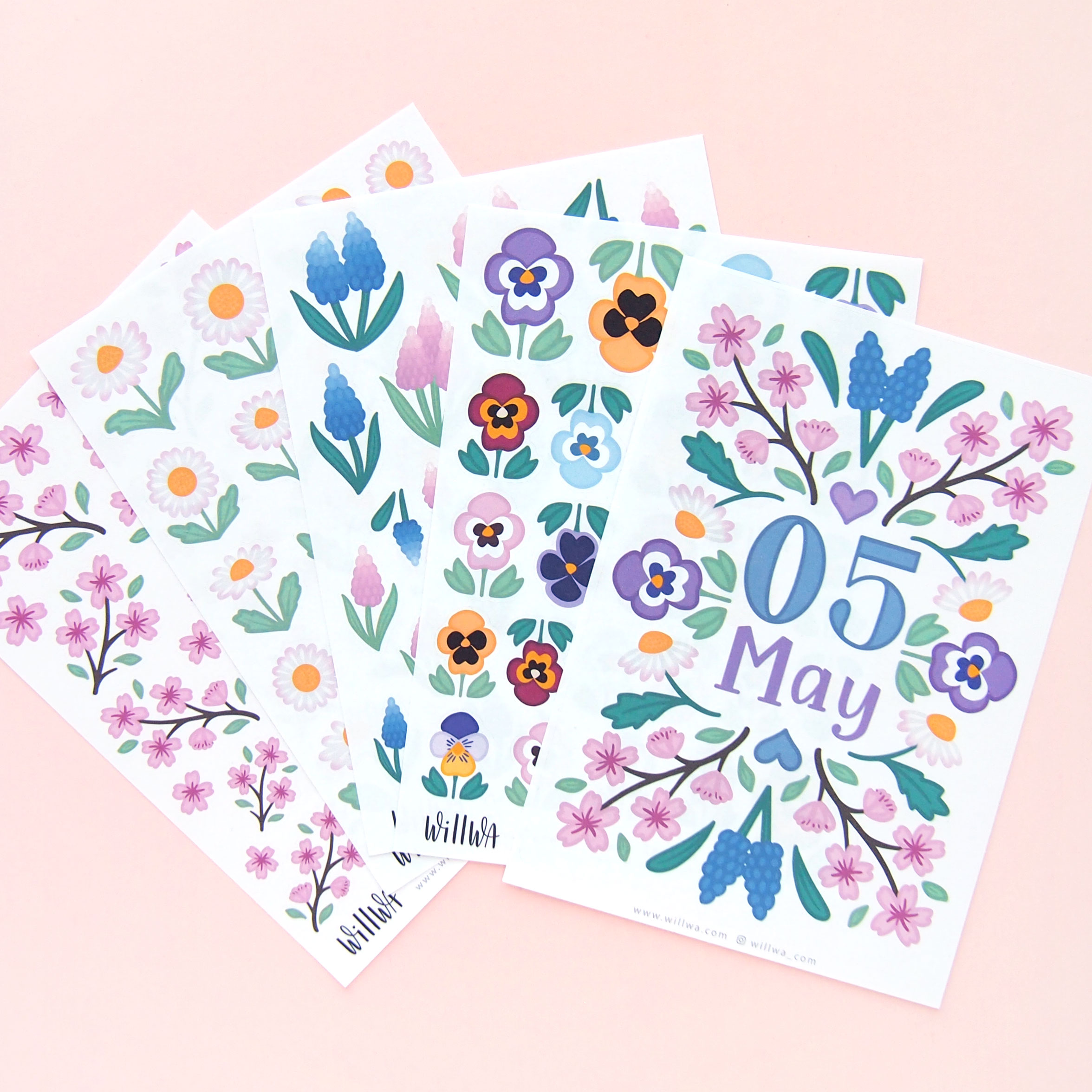 May Flowers Sticker Bundle - Design by Willwa