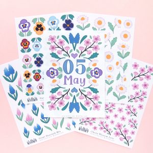 May Flowers Sticker Bundle - Design by Willwa