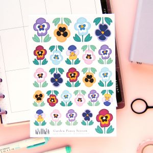 Garden Pansy Season Stickers - Design by Willwa