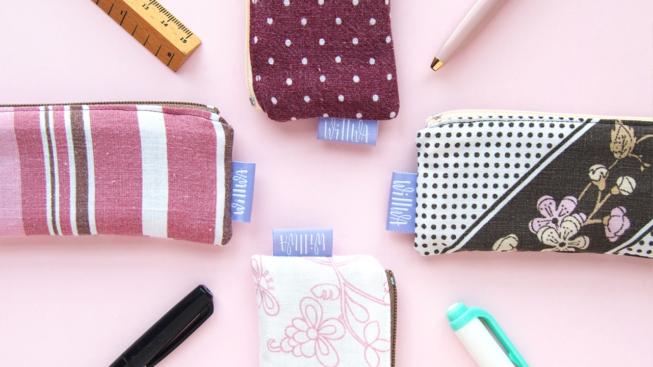 Mini Pencil Cases Red - Design by Willwa