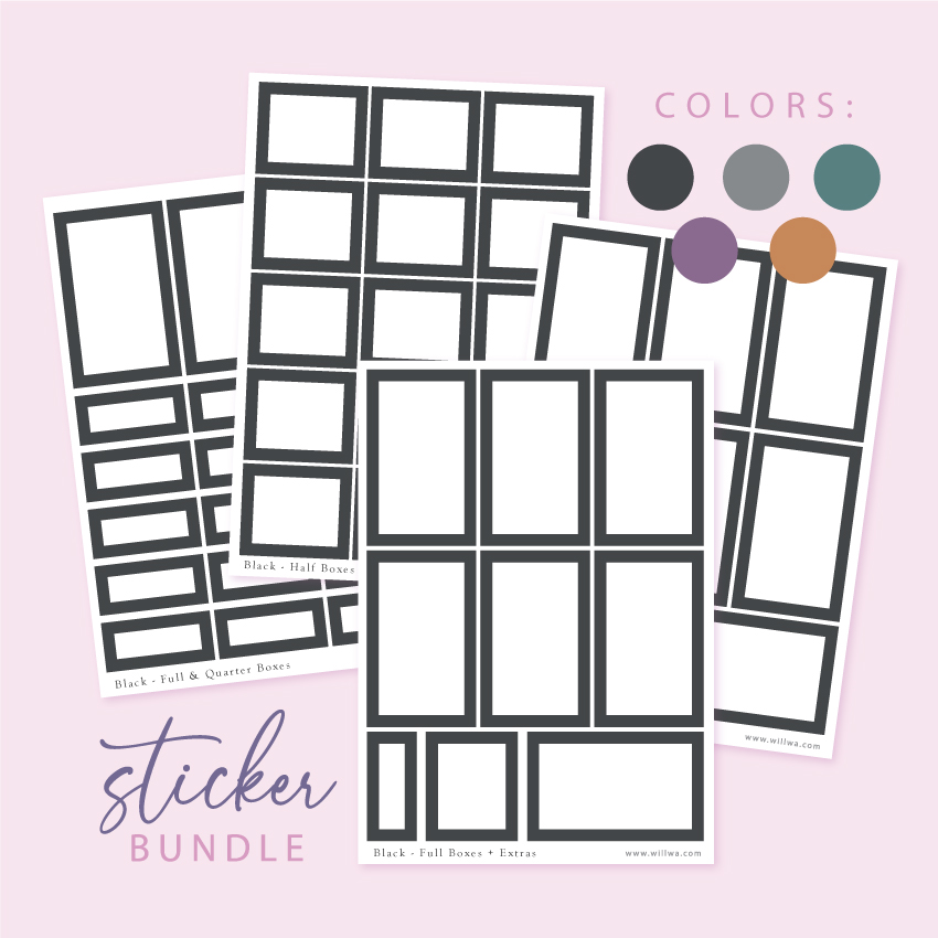 Halloween Boxes Sticker Bundle - Design by Willwa