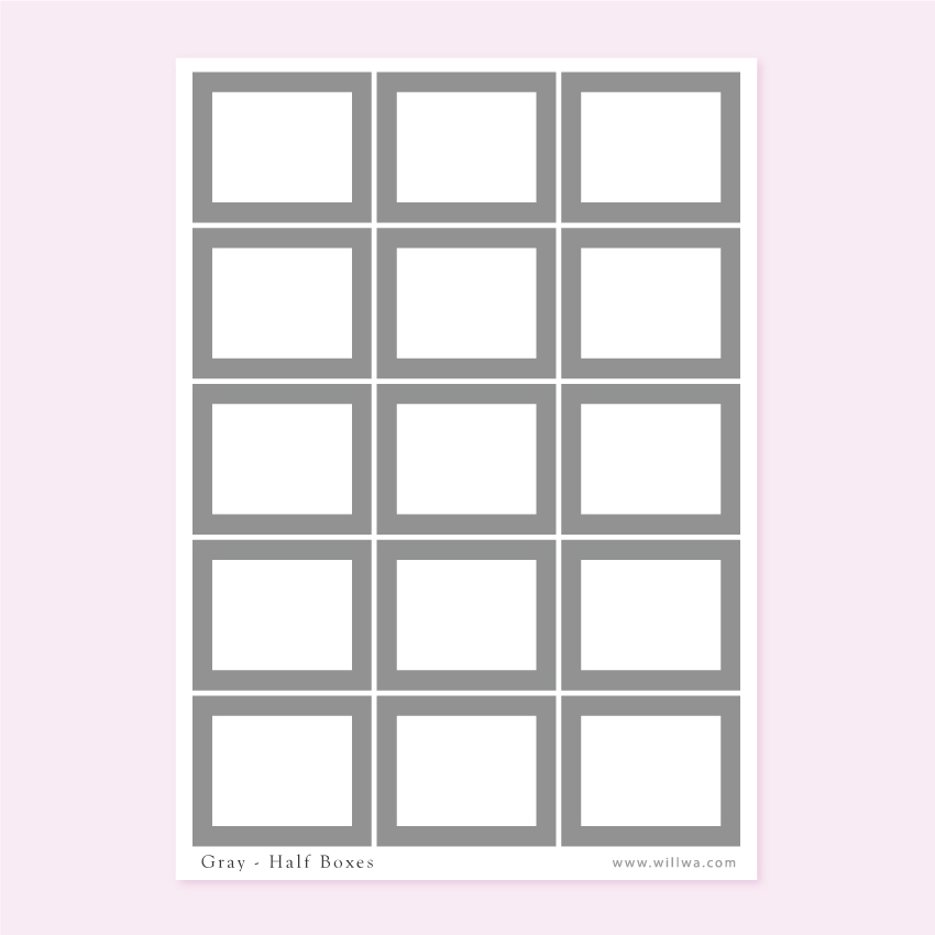 Halloween Half Boxes Stickers - Design by Willwa