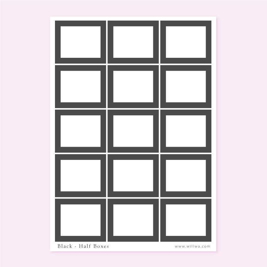 Halloween Half Boxes Stickers - Design by Willwa