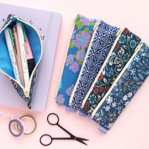 Mini Pencil Cases Blue - Design by Willwa