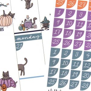 Halloween Corner Date Stickers - Design by Willwa