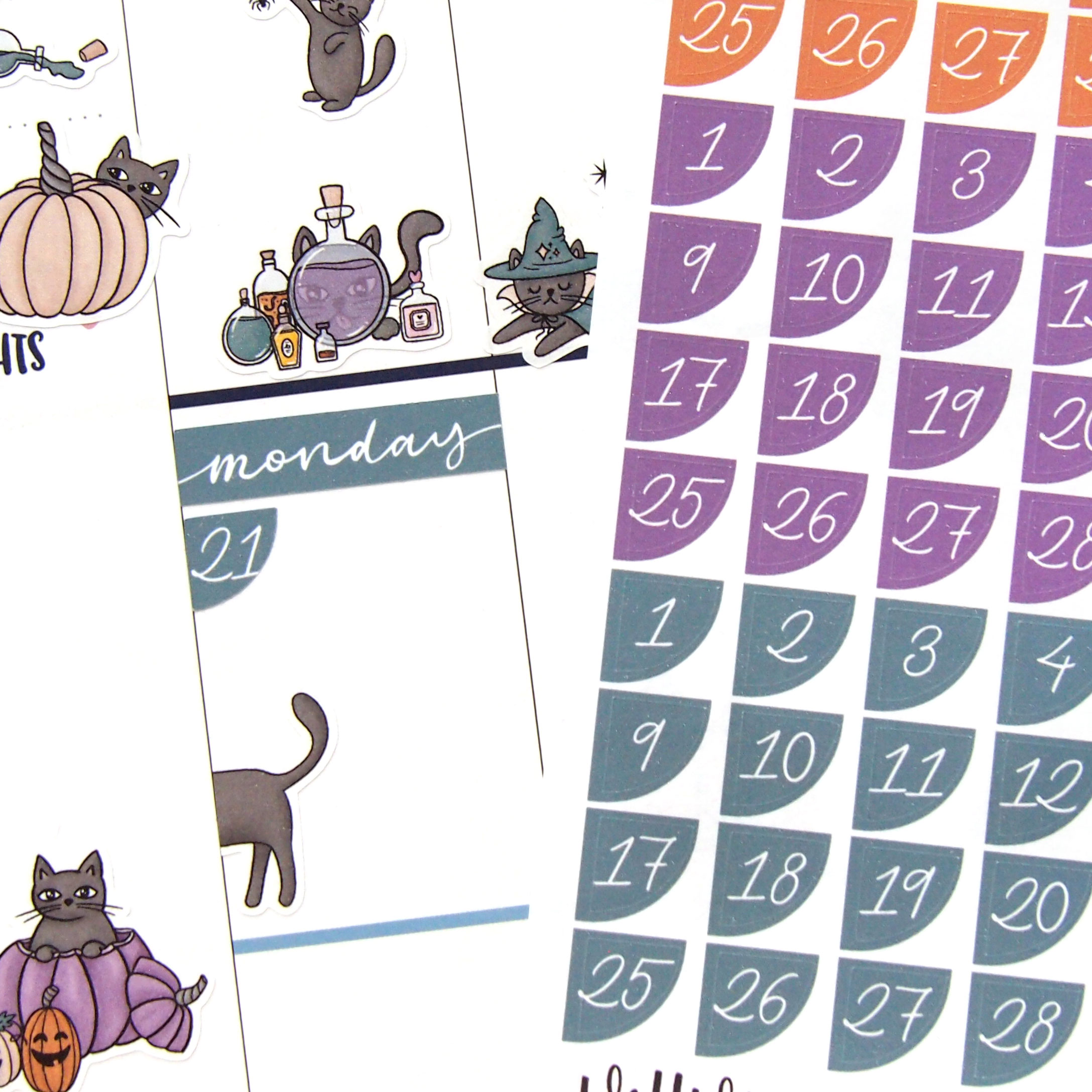 Halloween Corner Date Stickers - Design by Willwa