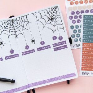 Halloween Typewriter Key Date Stickers - Design by Willwa