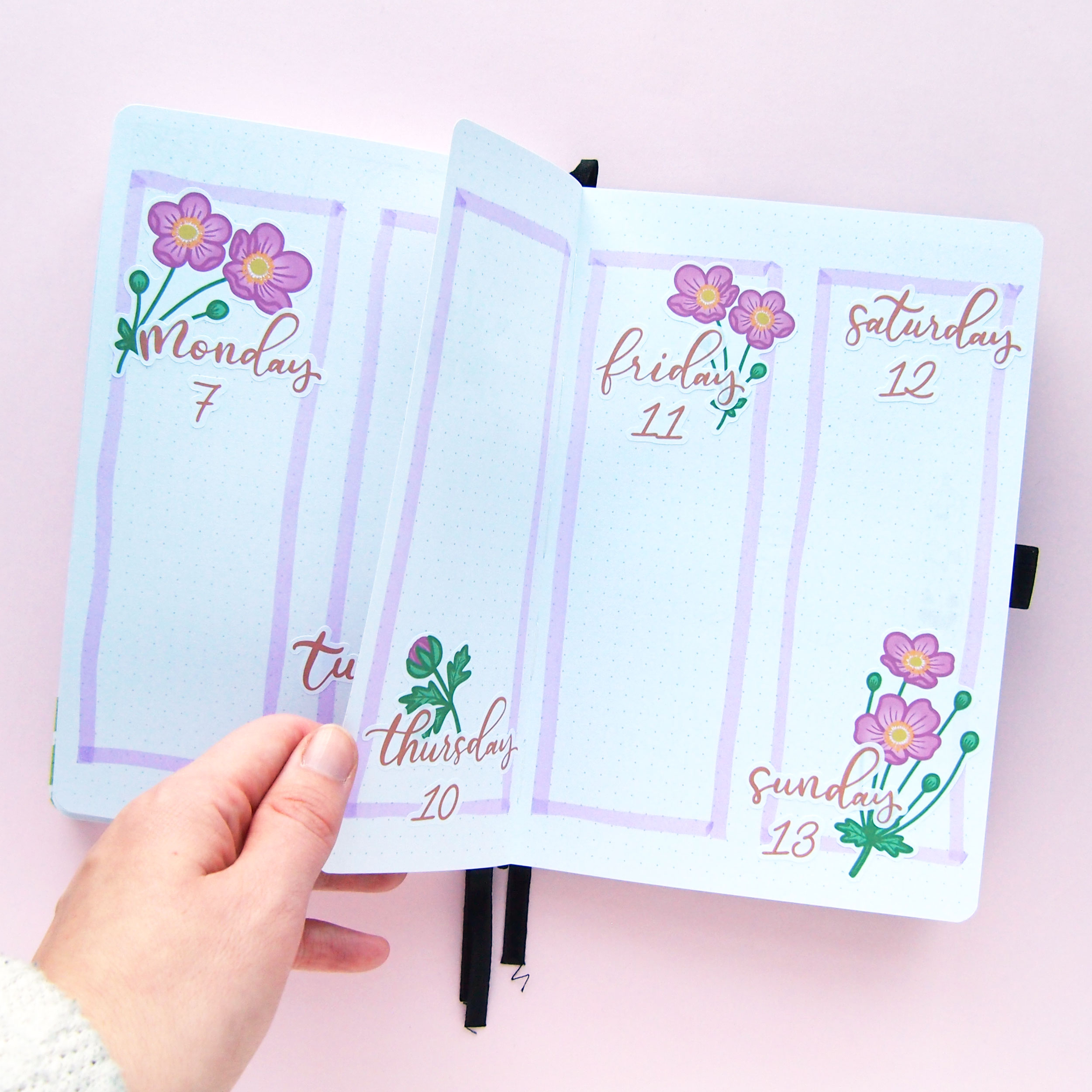 Halloween Lettering Weekdays Stickers - Design by Willwa