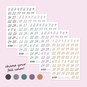 Halloween Large Date Stickers - Design by Willwa