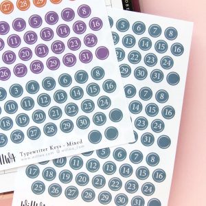 Halloween Typewriter Key Date Stickers - Design by Willwa