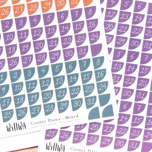 Halloween Corner Date Stickers - Design by Willwa