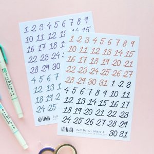 Halloween Large Date Stickers - Design by Willwa