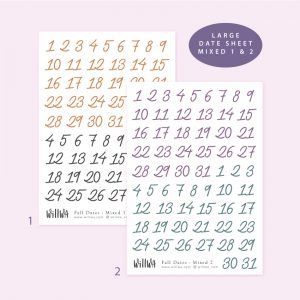 Halloween Large Date Stickers - Design by Willwa