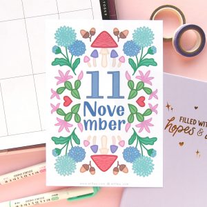 November Flower Sticker Bundle - Design by Willwa