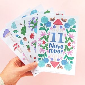 November Flower Sticker Bundle - Design by Willwa