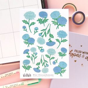 November Flower Sticker Bundle - Design by Willwa