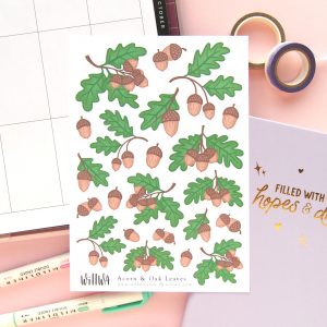 November Flower Sticker Bundle - Design by Willwa