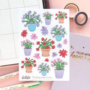 November Flower Sticker Bundle - Design by Willwa
