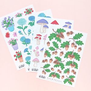 November Flower Sticker Bundle - Design by Willwa