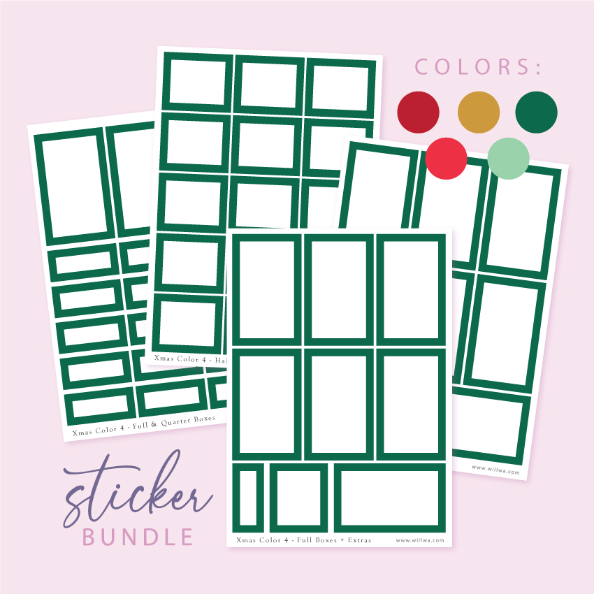 Christmas Boxes Sticker Bundle - Design by Willwa
