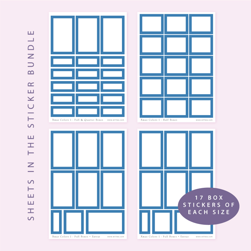 Winter Boxes Sticker Bundle - Design by Willwa