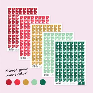 Christmas Corner Date Stickers - Design by Willwa