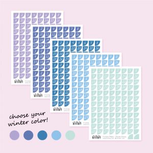 Winter Corner Date Stickers - Design by Willwa