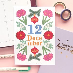 December Flower Sticker Bundle - Design by Willwa