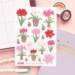 December Flower Sticker Bundle - Design by Willwa