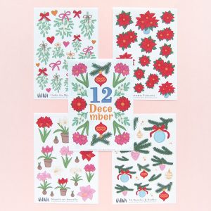 December Flower Sticker Bundle - Design by Willwa