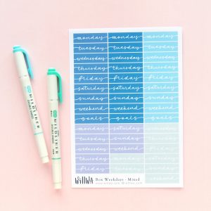 Winter Box Weekdays Stickers - Design by Willwa